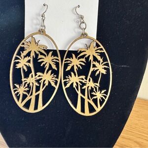 Gold Palm Tree Earrings